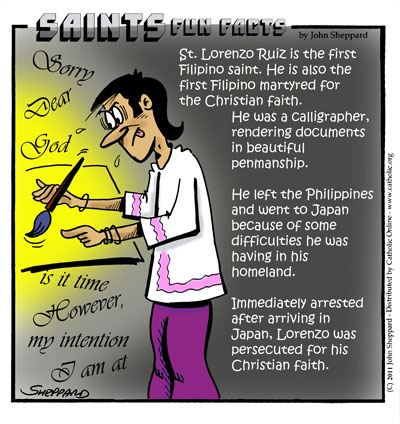 St. Lorenzo Ruiz Saints Fun Facts for St. Lorenzo Ruiz