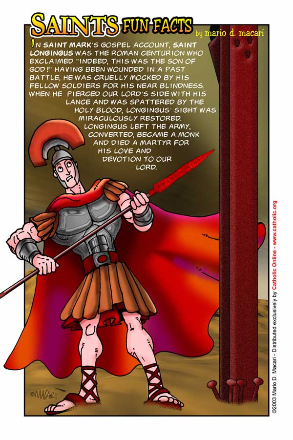 Saints Fun Facts for St. Longinus