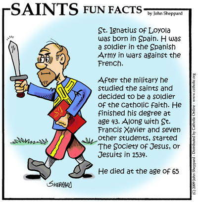St. Ignatius Loyola Saints Fun Facts for St. Ignatius Loyola