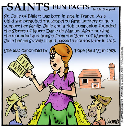 St. Julie Billiart Saints Fun Facts for St. Julie Billiart
